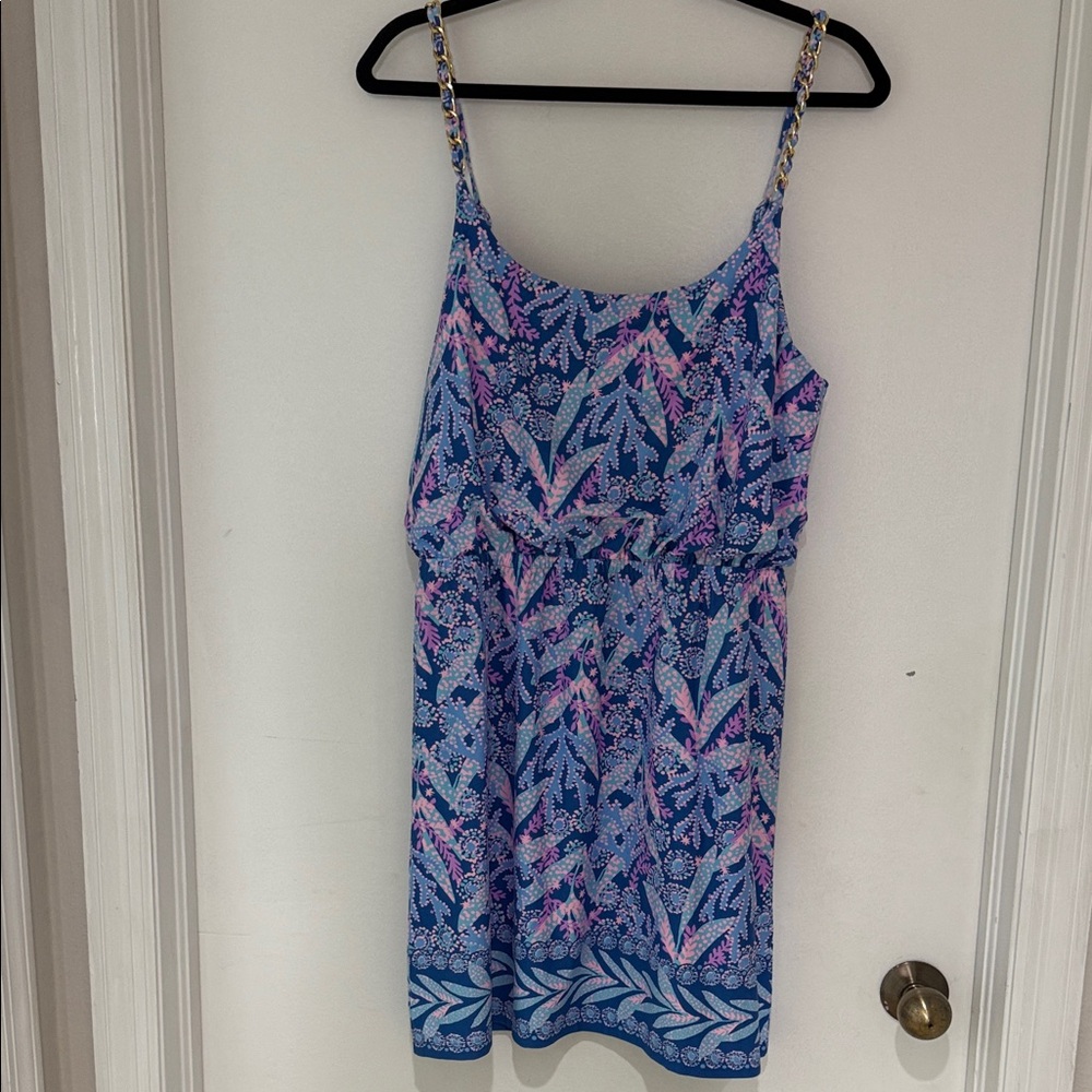 Lilly Pulitzer Blue and Pink Floral Dress